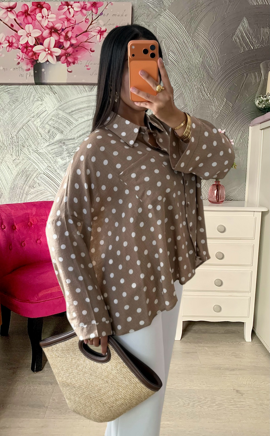 Chemise oversize à pois Dalila  TU