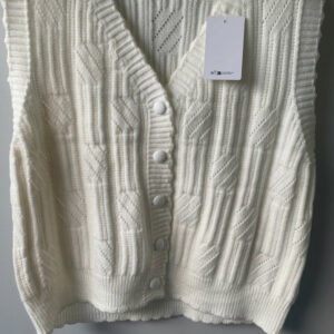 Cardigan blanc sans manche